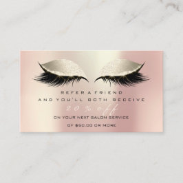 Salon ReferrCard Rosa Makeup Lash Ivory Rabattkort