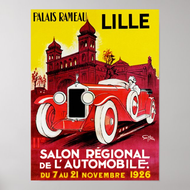 Salon Regional De L'Automobile ~ Lille Poster (Framsidan)