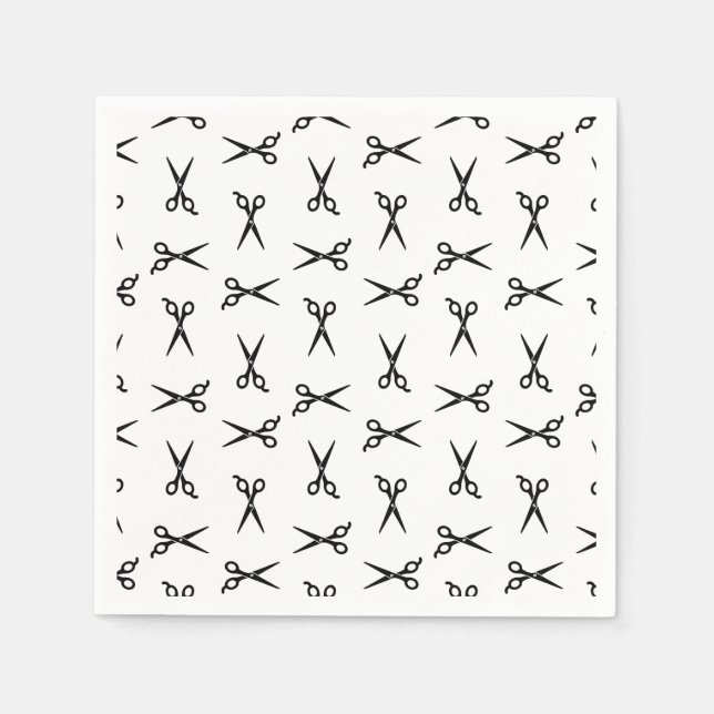 Salon Scissors Barbershop ANPASSNINGSBAR BACKGROUN Pappersservett (Framsidan)