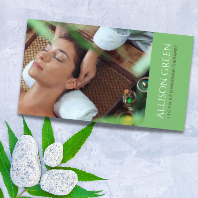 Salon SpA-akupressionsmassage Salon Visitkort (Beauty Salon SPA Acupressure Massage Salon Business Card)