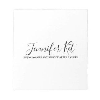 Salon spa business discount offer website visits a anteckningsblock