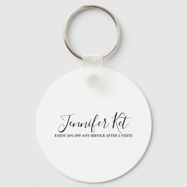 Salon spa business discount offer website visits a nyckelring (Framsida)