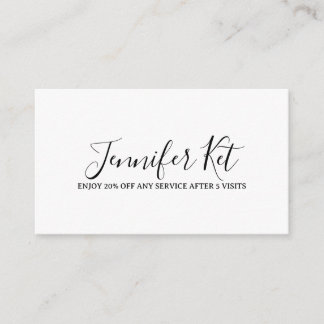 Salon spa business discount offer website visits a tilläggskort