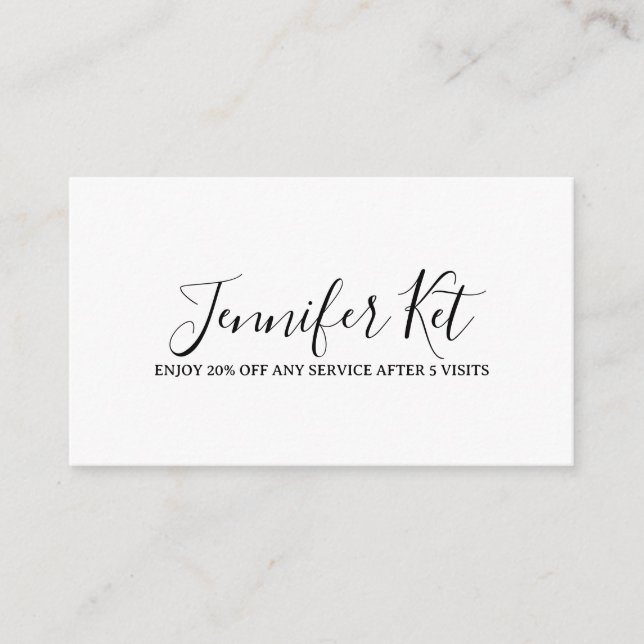 Salon spa business discount offer website visits a tilläggskort (Framsida)