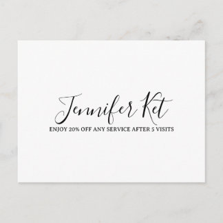 Salon spa business discount offer website visits a vykort
