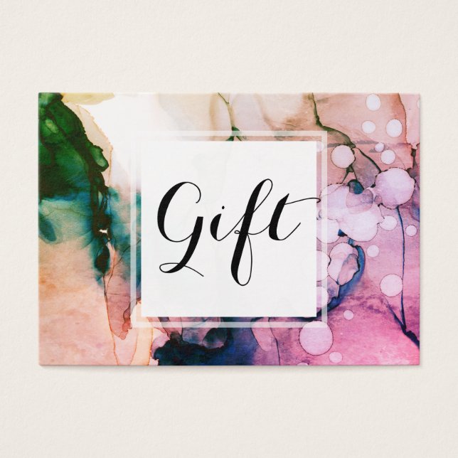 *~* Salon & Spa Feminine Chic Abstrakt Konstnärlig Visitkort (Framsidan)