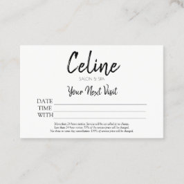 Salon & Spa för avtalskort Visitkort