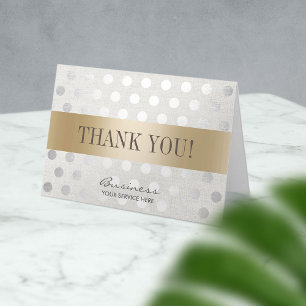 Salon Spa Guld & Silver Dots Business Tack Kort