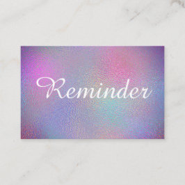 *~* Salon & Spa Iridescent Foil Rainbow Lila Tidsbeställning Kort