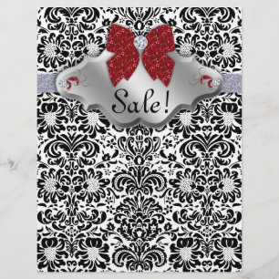 SALON Spa Julafton Flyer Blommigt Damask Red