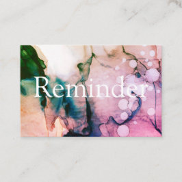 *~* Salon & Spa Peach Rosa Abstrakt Artistisk Chic Tidsbeställning Kort