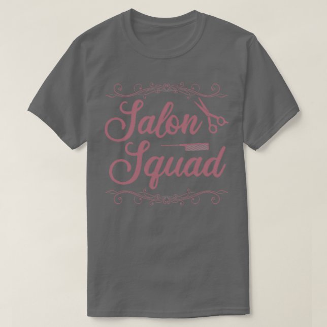 Salon Squad Barber Hairstylist T Shirt (Design framsida)