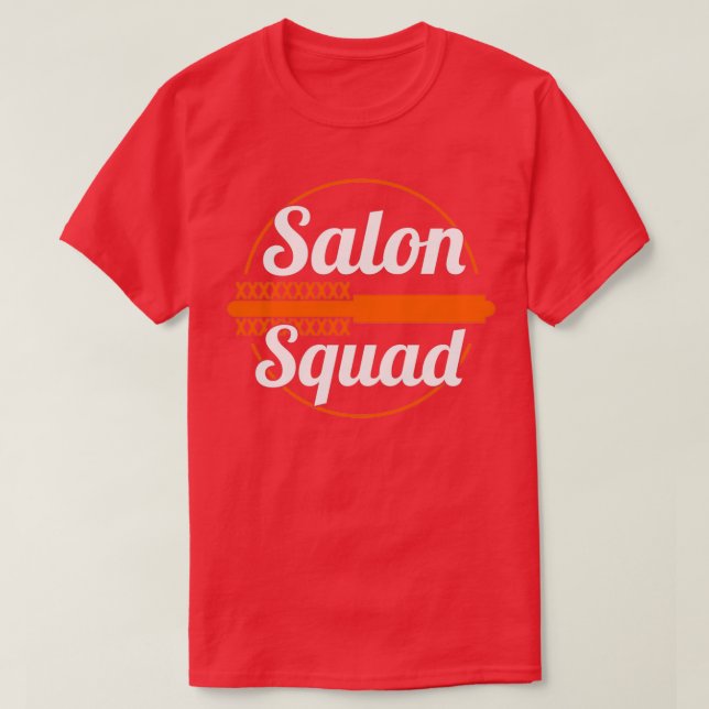 Salon Squad Stylist Hair Dresser Scissors T Shirt (Design framsida)