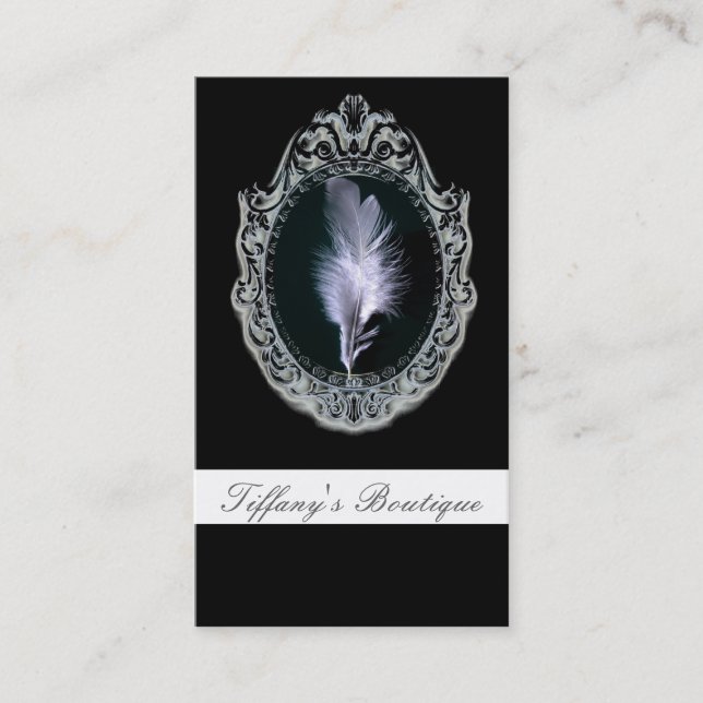 Salon stylist Cosmetolog Victorian monogram Visitkort (Framsida)