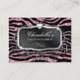 Salon Zebra Glitter Black Rosa mode Rabattkort