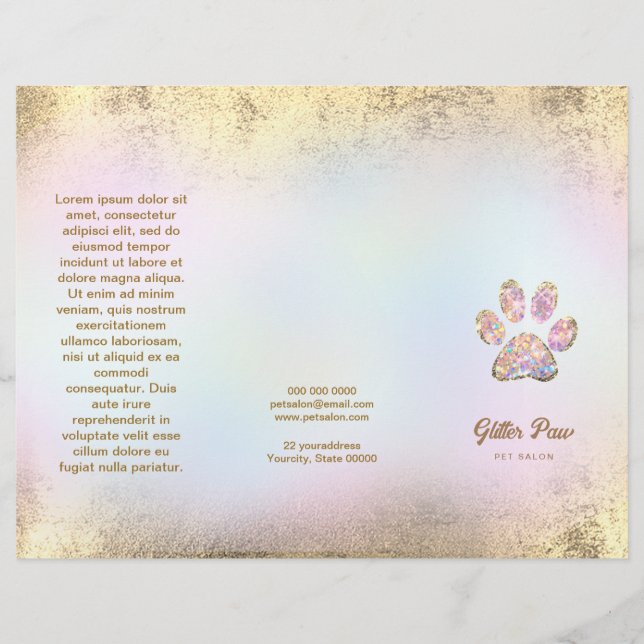 Salonbroschyr för sällskapsdjur (Framsida)