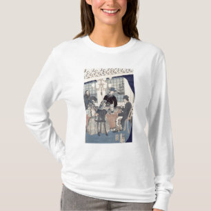 Salong av ett hus av utländska köpmän på t shirt
