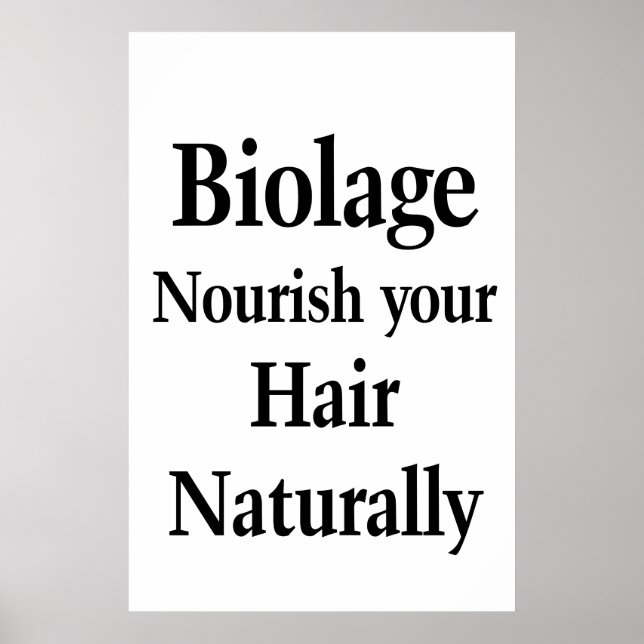 Salong Barber Shop Affisch Hår Nourish Biolage  (Framsidan)