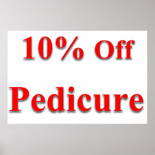 Salong Barber Shop Affischer 10% rabatt Pedikyr Rö
