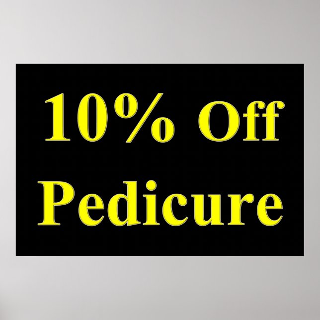 Salong Barber Shop Affischer 10% rabatt Pedikyr Sv (Framsidan)