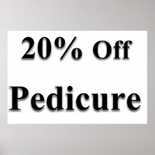 Salong Barber Shop Affischer 20% rabatt Pedikyr