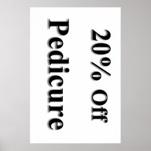 Salong Barber Shop Affischer 20% rabatt Pedikyr
