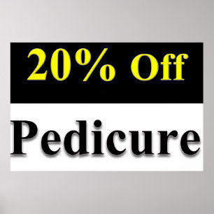 Salong Barber shop affischer 20% rabatt Pedikyr Sv