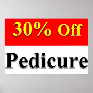 Salong Barber Shop Affischer 30% rabatt Pedikyr Rö