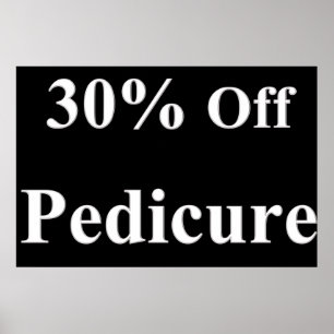 Salong Barber shop affischer 30% rabatt Pedikyr Sv