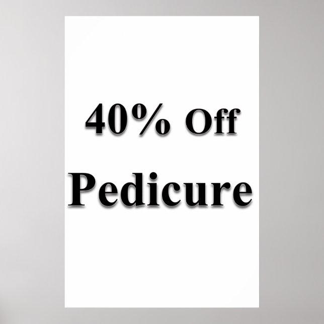 Salong Barber Shop Affischer 40% rabatt Pedikyr (Framsidan)
