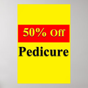 Salong Barber Shop Affischer 50% rabatt Pedikyr