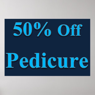 Salong Barber Shop Affischer 50% rabatt Pedikyr Bl