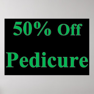 Salong Barber Shop Affischer 50% rabatt Pedikyr Gr