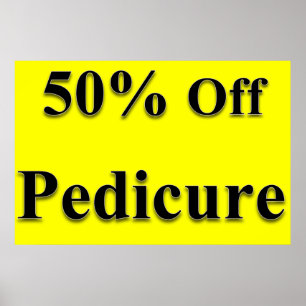 Salong Barber shop affischer 50% rabatt Pedikyr Gu