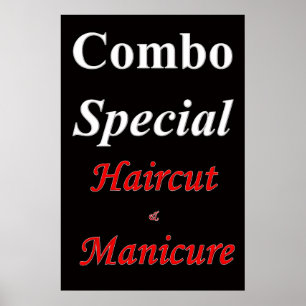 Salong Barber Shop Affischer Combo Klippning & Man