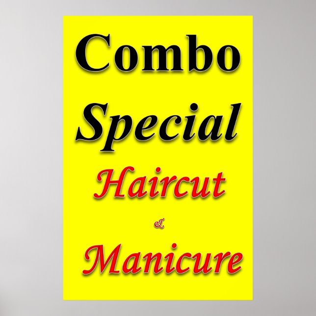 Salong Barber Shop Affischer Combo Klippning & Man (Framsidan)
