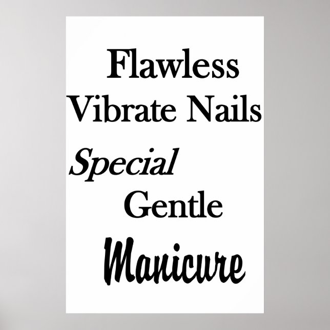 Salong Barber Shop Affischer Flawless Manikyr Nagl (Framsidan)