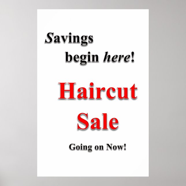 Salong Barber Shop Affischer Frisyr Rea Besparinga (Framsidan)