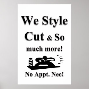 Salong Barber Shop Affischer Klipp & Styling Frisy