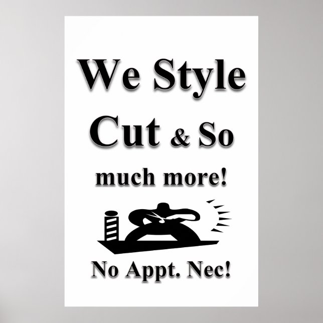 Salong Barber Shop Affischer Klipp & Styling Frisy (Framsidan)