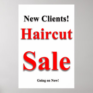 Salong Barber Shop Affischer Klippning Kampanj Nya