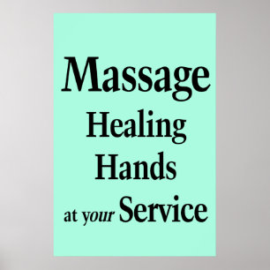 Salong Barber Shop Affischer Massage Helande Hände