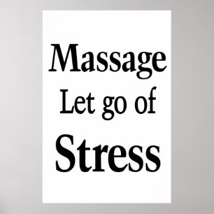 Salong Barber Shop Affischer Massage Stress
