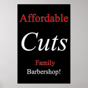 Salong Barber shop affischer Prisvärda klipningar