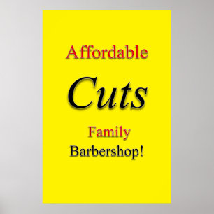Salong Barber Shop Affischer Prisvärda Klipp!