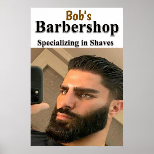 Salong Barber Shop Affischer Specialiserade på Rak