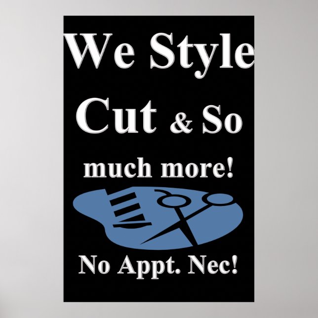 Salong Barber Shop Affischer Vi Klipper & Styling  (Framsidan)