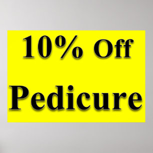 Salong Barber shop posters 10% rabatt Pedikyr Gul