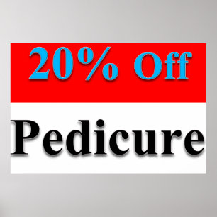 Salong Barber shop posters 20% rabatt Pedicure Blå