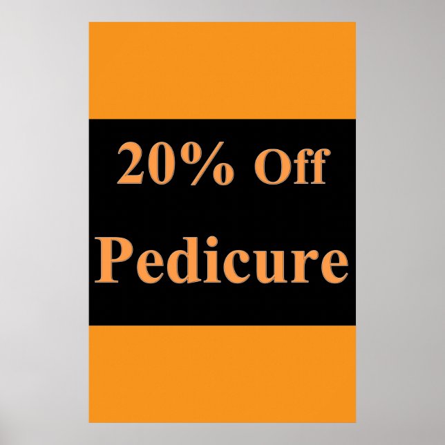 Salong Barber shop posters 20% rabatt Pedikyr (Framsidan)